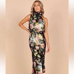 Floral Black Maxi Dress